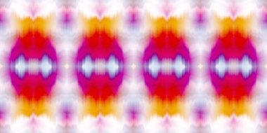 Geometrik yazlık ombre kravat boyalı batik şerit sınır deseni. Kusursuz Shibori alanı çizgili moda süslemesi. Boho Sahili 'nden atılmış, kurdele takmış, sonu gelmeyen bir bant..