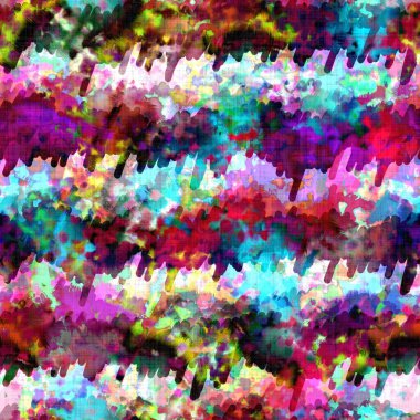 Dağınık yaz kravatlı batik plaj desenli. Kusursuz renkli lekeli uzay boyalı efekt modayı. Yumuşak döşenmiş arka plan yıkanmış. 