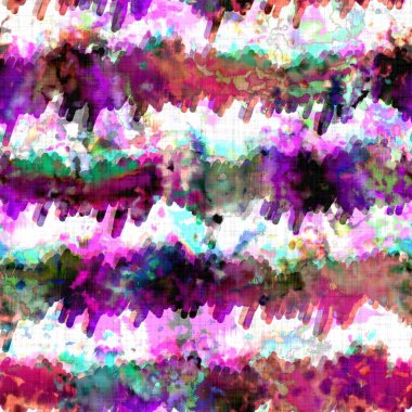 Dağınık yaz kravatlı batik plaj desenli. Kusursuz renkli lekeli uzay boyalı efekt modayı. Yumuşak döşenmiş arka plan yıkanmış. 