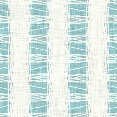 Ege deniz mavisi çizgili desenli keten desenli arka plan. Yazlık yaşam tarzı ev dekorasyonu efekti. Deniz yeşili yıkama grunge dalga çizgisi bulanık. Dekoratif tekstil dikişsiz desen