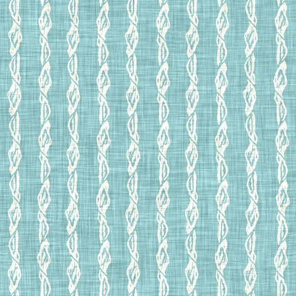 Ege deniz mavisi çizgili desenli keten desenli arka plan. Yazlık yaşam tarzı ev dekorasyonu efekti. Deniz yeşili yıkama grunge dalga çizgisi bulanık. Dekoratif tekstil dikişsiz desen