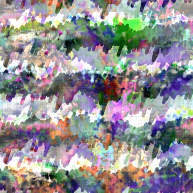 Dağınık yaz kravatlı batik plaj desenli. Kusursuz renkli lekeli uzay boyalı efekt modayı. Yumuşak döşenmiş arka plan yıkanmış. 