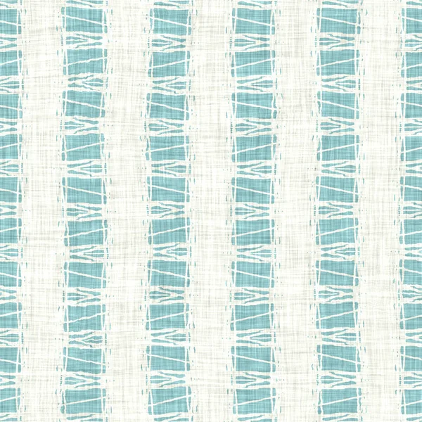 Ege deniz mavisi çizgili desenli keten desenli arka plan. Yazlık yaşam tarzı ev dekorasyonu efekti. Deniz yeşili yıkama grunge dalga çizgisi bulanık. Dekoratif tekstil dikişsiz desen