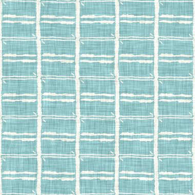 Ege deniz mavisi çizgili desenli keten desenli arka plan. Yazlık yaşam tarzı ev dekorasyonu efekti. Deniz yeşili yıkama grunge dalga çizgisi bulanık. Dekoratif tekstil dikişsiz desen