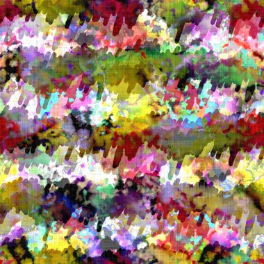 Dağınık yaz kravatlı batik plaj desenli. Kusursuz renkli lekeli uzay boyalı efekt modayı. Yumuşak döşenmiş arka plan yıkanmış. 