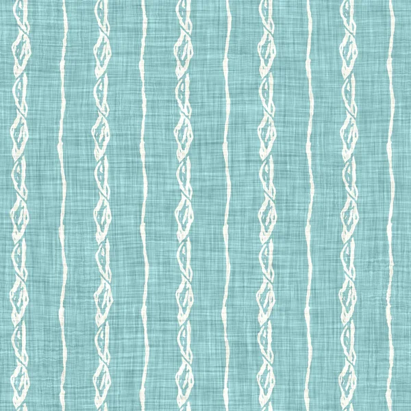 Ege deniz mavisi çizgili desenli keten desenli arka plan. Yazlık yaşam tarzı ev dekorasyonu efekti. Deniz yeşili yıkama grunge dalga çizgisi bulanık. Dekoratif tekstil dikişsiz desen