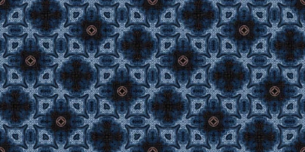 Koyu çivit mavisi bandana tarzı boyalı kenar deseni. Kusursuz, etnik ipekten ev dekorasyonu, kurdele tasarımı. Erkeksi bant. Modern klasik eşarp ve moda dekorasyonu için..