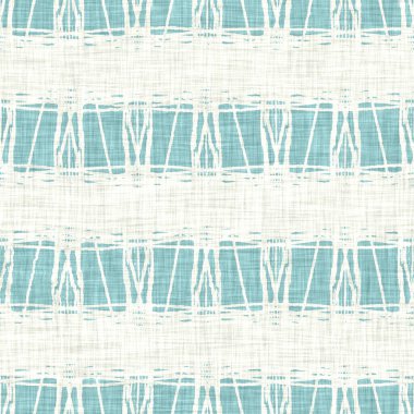 Ege deniz mavisi çizgili desenli keten desenli arka plan. Yazlık yaşam tarzı ev dekorasyonu efekti. Deniz yeşili yıkama grunge dalga çizgisi bulanık. Dekoratif tekstil dikişsiz desen