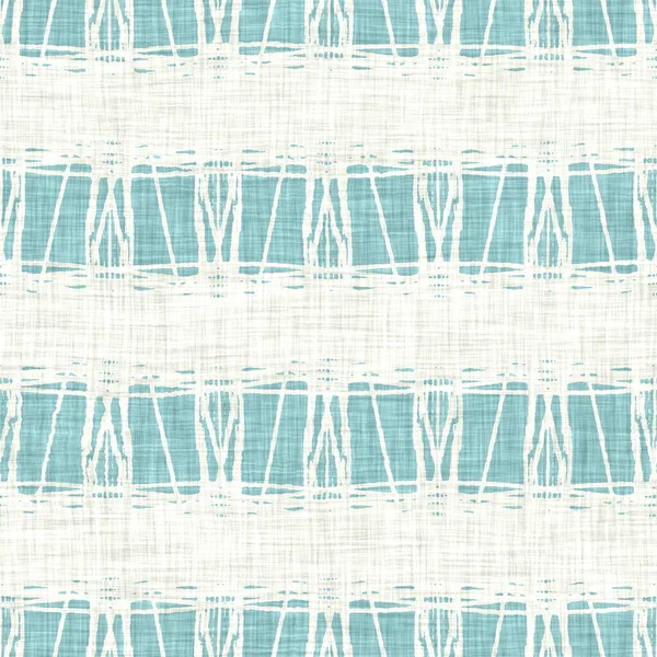 Ege deniz mavisi çizgili desenli keten desenli arka plan. Yazlık yaşam tarzı ev dekorasyonu efekti. Deniz yeşili yıkama grunge dalga çizgisi bulanık. Dekoratif tekstil dikişsiz desen