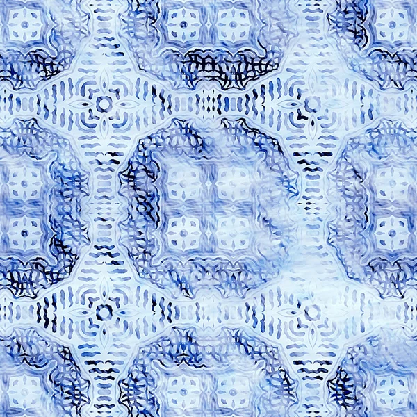 Çivit mavisi grunge çamaşır bezi izi deseni. Modern rustik nantucket solgun aşınmış kumaş efektli arka plan. Erkek kravatı ev deco moda geometrik tasarımı boyanmış