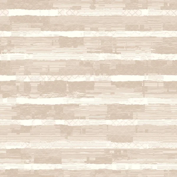 Minimal ecru jute plain horizontal stripe texture pattern. Two tone washed out beach decor background. Modern rustic brown sand color design. Seamless striped distress shabby chic pattern. — Stock Photo, Image