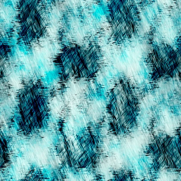 Aegean Teal blue grunge dyed bleed wash mottled 리넨 프린트 패턴. 현대의 곤혹 스러운 방직은 해상 스타일의 배경에 영향을 미친다. 디자인 줄무늬가 있는 홈 데코 패션을 입은 마소라 넥타이 염료 — 스톡 사진