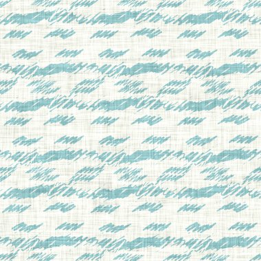 Ege deniz mavisi çizgili desenli keten desenli arka plan. Yazlık yaşam tarzı ev dekorasyonu efekti. Deniz yeşili yıkama grunge dalga çizgisi bulanık. Dekoratif tekstil dikişsiz desen