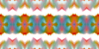 Geometrik yazlık ombre kravat boyalı batik şerit sınır deseni. Kusursuz Shibori alanı çizgili moda süslemesi. Boho Sahili 'nden atılmış, kurdele takmış, sonu gelmeyen bir bant..