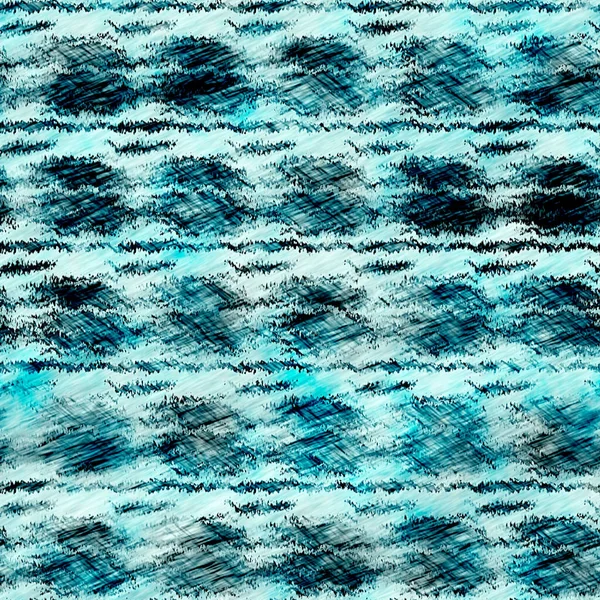 Aegean Teal blue grunge dyed bleed wash mottled linen print pattern. Modern distressed textile effect background in nautical maritime style. Masculine tie dye worn home decor fashion streaked design — Photo