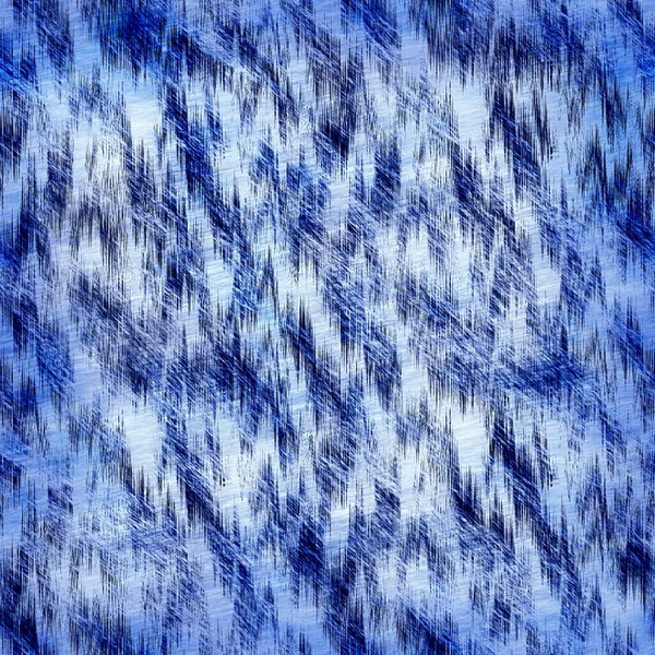 Indigo blue mottled grunge wash linen print pattern. Modern nantucket distressed fabric textile effect background in nautical maritime style. Masculine tie dye worn home deco fashion batik design — Photo