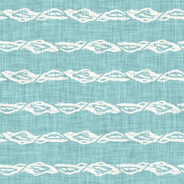 Ege deniz mavisi çizgili desenli keten desenli arka plan. Yazlık yaşam tarzı ev dekorasyonu efekti. Deniz yeşili yıkama grunge dalga çizgisi bulanık. Dekoratif tekstil dikişsiz desen