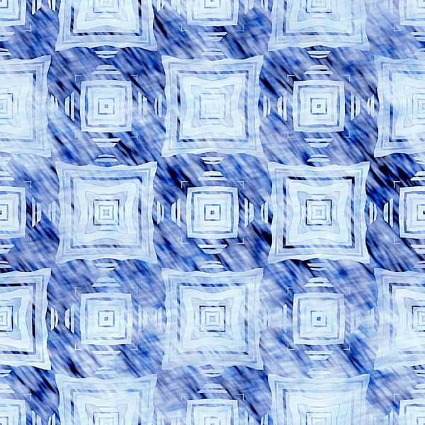 Indigo azul grunge lavar linho padrão de impressão. Moderno nantucket rústico tecido angustiado efeito de fundo têxtil em pálido estilo desgastado. gravata masculina tingido casa deco moda design geométrico — Fotografia de Stock