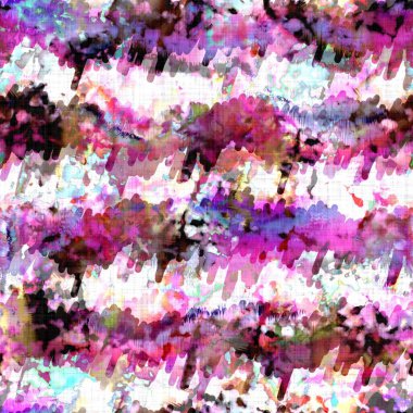 Dağınık yaz kravatlı batik plaj desenli. Kusursuz renkli lekeli uzay boyalı efekt modayı. Yumuşak döşenmiş arka plan yıkanmış. 