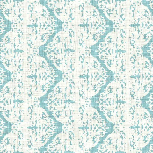 Aegean teal liner stripe modelado fondo de textura de lino. Verano estilo de vida costera decoración del hogar efecto de tela. Mar verde lavado grunge línea de onda borrosa material. Patrón textil decorativo sin costura —  Fotos de Stock