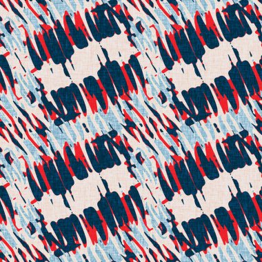 İndigo mavisi noktalı şebeke, denizdeki kusursuz şablonu kontrol et. Modern düzensiz deniz çizgisi geometrik denizci baskısı. Klasik Nantucket kumaş tarzı. Yaz deniz dekoru. Erkeksi moda baskısı