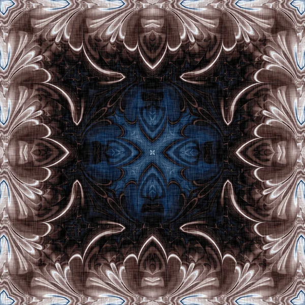 Koyu mavi bandana tarzı kravat izi. Kusursuz etnik ipekten ev dekorasyonu, erkeksi renkte fayanslar. Modern vintage yastık, yastık ve boho moda tekrarı için.