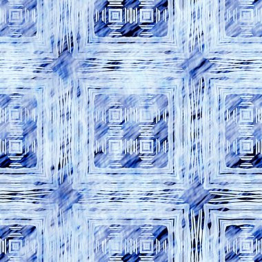 Çivit mavisi grunge çamaşır bezi izi deseni. Modern rustik nantucket solgun aşınmış kumaş efektli arka plan. Erkek kravatı ev deco moda geometrik tasarımı boyanmış