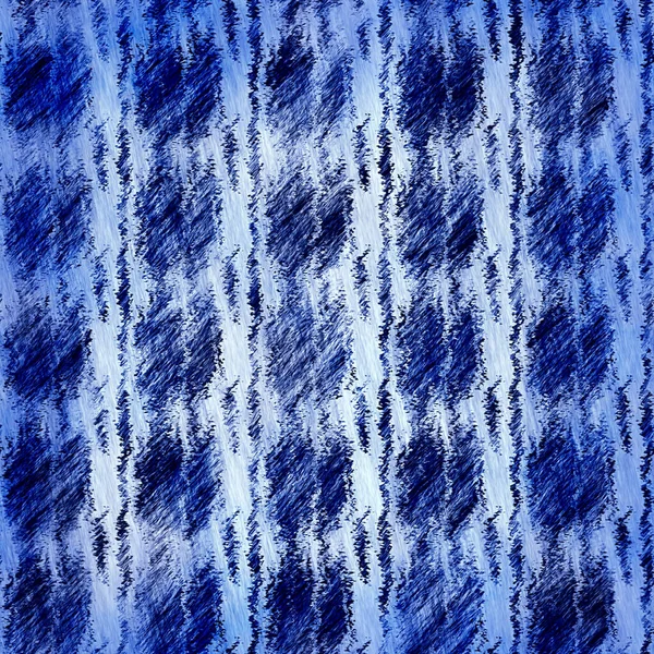 Indigo blue mottled grunge wash linen print pattern. Modern nantucket distressed fabric textile effect background in nautical maritime style. Masculine tie dye worn home deco fashion batik design — Photo