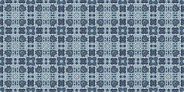 Indigo μπλε κόκκινο μπατίκ geo ναυτική απρόσκοπτη μοτίβο των συνόρων. Σύγχρονο marin γεωμετρικό kaleidoscope banner. Ναντάκετ ύφασμα υφάσματος στυλ. Καλοκαίρι ρουστίκ αρσενικό φθαρμένο λινό αποτέλεσμα μπορντούρας ταινία — Φωτογραφία Αρχείου