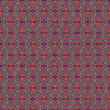 Hint boho yaz bandanası kusursuz simetrik desen. Çok yönlü maskülen kırmızı atkı izi kaleydoskopik çiçek desenli..