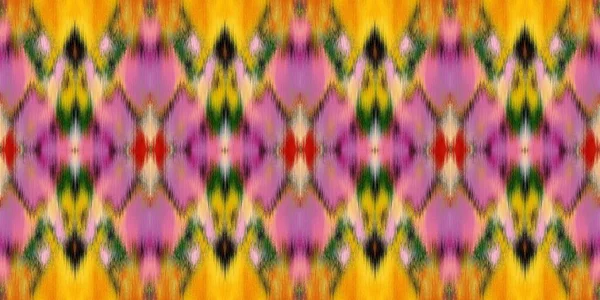 Geometrische zomer ombre das kleurstof batik streep rand patroon. Naadloze shibori ruimte geverfd gestreept effect mode rand. Uitgewassen boho strand dragen lint eindeloze tape. — Stockfoto