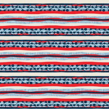  Modern deniz hattı çizgili denizci baskısı. Klasik Nantucket kumaş tarzı. Yaz deniz dekoru. Kolejli, erkeksi moda baskısı. Çivit mavisi, yatay kırık çizgili, denizsel, pürüzsüz desen..