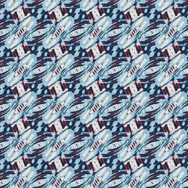 İndigo mavisi noktalı şebeke, denizdeki kusursuz şablonu kontrol et. Modern düzensiz deniz çizgisi geometrik denizci baskısı. Klasik Nantucket kumaş tarzı. Yaz deniz dekoru. Erkeksi moda baskısı