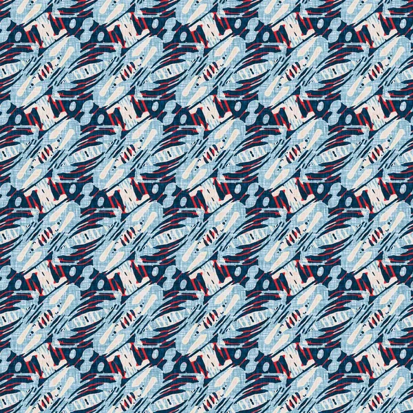 İndigo mavisi noktalı şebeke, denizdeki kusursuz şablonu kontrol et. Modern düzensiz deniz çizgisi geometrik denizci baskısı. Klasik Nantucket kumaş tarzı. Yaz deniz dekoru. Erkeksi moda baskısı