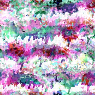 Dağınık yaz kravatlı batik plaj desenli. Kusursuz renkli lekeli uzay boyalı efekt modayı. Yumuşak döşenmiş arka plan yıkanmış. 