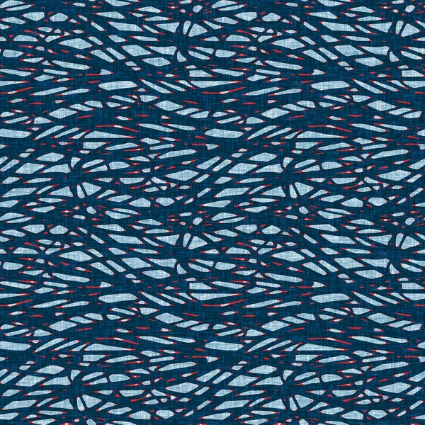İndigo mavisi yatay kırık çizgili, denizdeki pürüzsüz desen. Modern deniz hattı çizgili denizci baskısı. Klasik Nantucket kumaş tarzı. Yaz deniz dekoru. Hazırsı erkeksi moda baskısı. — Stok fotoğraf