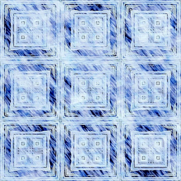 Çivit mavisi grunge çamaşır bezi izi deseni. Modern rustik nantucket solgun aşınmış kumaş efektli arka plan. Erkek kravatı ev deco moda geometrik tasarımı boyanmış