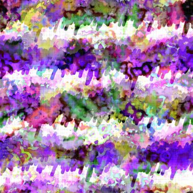 Dağınık yaz kravatlı batik plaj desenli. Kusursuz renkli lekeli uzay boyalı efekt modayı. Yumuşak döşenmiş arka plan yıkanmış. 