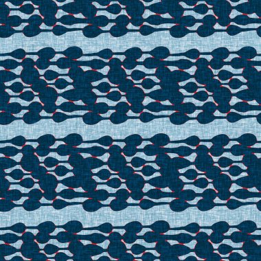 İndigo mavisi yatay kırık çizgili, denizdeki pürüzsüz desen. Modern deniz hattı çizgili denizci baskısı. Klasik Nantucket kumaş tarzı. Yaz deniz dekoru. Hazırsı erkeksi moda baskısı.