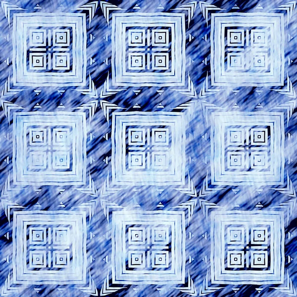 Çivit mavisi grunge çamaşır bezi izi deseni. Modern rustik nantucket solgun aşınmış kumaş efektli arka plan. Erkek kravatı ev deco moda geometrik tasarımı boyanmış