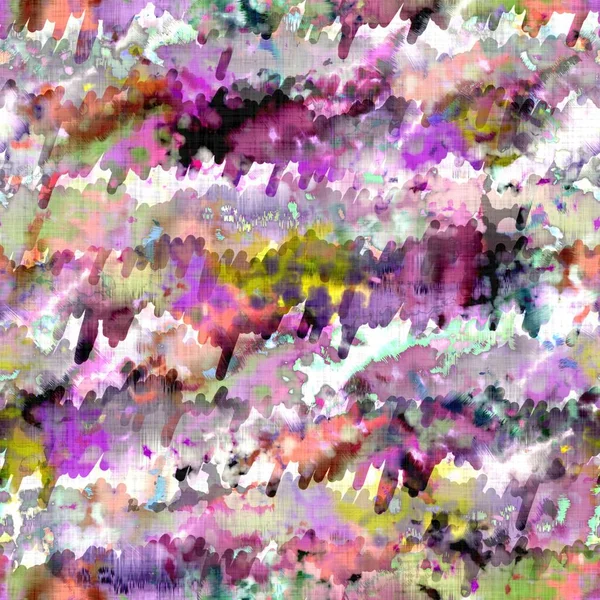 Dağınık yaz kravatlı batik plaj desenli. Kusursuz renkli lekeli uzay boyalı efekt modayı. Yumuşak döşenmiş arka plan yıkanmış. 