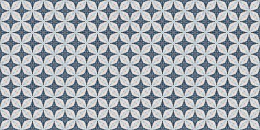 İndigo mavisi, kırmızı, batik, jeo, denizcilik, kusursuz sınır deseni. Modern marin geometrik kaleydoskop pankartı. Nantucket kumaş tarzı. Yaz kırsal erkeksi aşınmış keten etkisi kenar bandı 