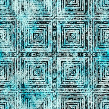 Ege Teal Green grunge keten izi örneği. Modern rustik nantucket, denizcilik tarzında kumaş tekstil etkisine zarar vermiştir. Kravat boyası ev dekorasyonu moda geometrik tasarımı