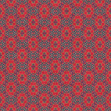 Hint boho yaz bandanası kusursuz simetrik desen. Çok yönlü maskülen kırmızı atkı izi kaleydoskopik çiçek desenli..