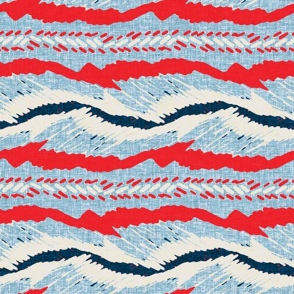 İndigo mavisi yatay kırık çizgili, denizdeki pürüzsüz desen. Modern deniz hattı çizgili denizci baskısı. Klasik Nantucket kumaş tarzı. Yaz deniz dekoru. Hazırsı erkeksi moda baskısı.