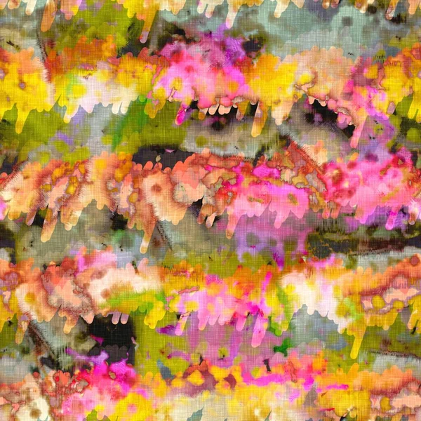 Snuskigt sommar slips färgämne batik strand slitage mönster. Sömlös färgrik fläck utrymme färgad effekt mode. Tvättad ut mjuk inredning bakgrund. — Stockfoto