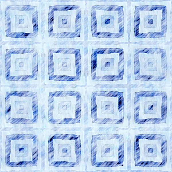 Indigo blue grunge wash linen print pattern. Modern rustic nantucket distressed fabric textile effect background in pale worn style. Masculine tie dyed home deco fashion geometric design — Foto de Stock