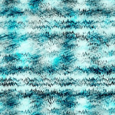 Ege Teal mavisi grunge boyalı kan lekeli keten desenli yıkama. Denizcilik tarzında modern tekstil efektleri. Erkeksi kravat boyası, ev dekorasyonu, çizgili tasarım.