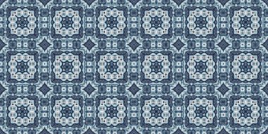 İndigo mavisi, kırmızı, batik, jeo, denizcilik, kusursuz sınır deseni. Modern marin geometrik kaleydoskop pankartı. Nantucket kumaş tarzı. Yaz kırsal erkeksi aşınmış keten etkisi kenar bandı 