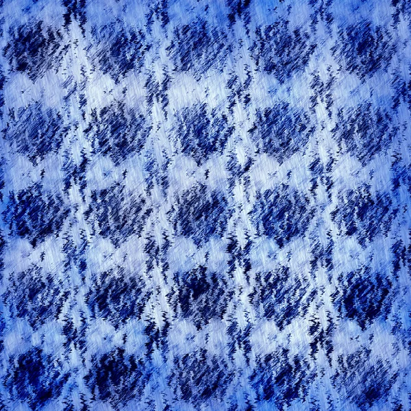 Indigo blue mottled grunge wash linen print pattern. Modern nantucket distressed fabric textile effect background in nautical maritime style. Masculine tie dye worn home deco fashion batik design — Photo